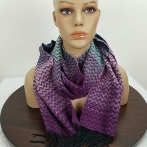 Croft & Barrow Soft Scarf Purple Blue Chevron